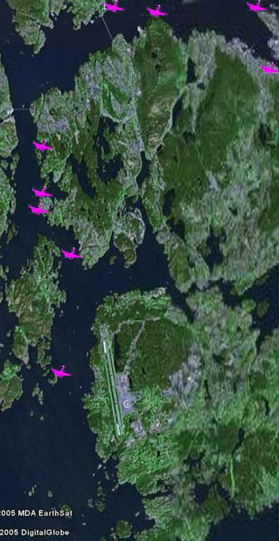 Bergen satellite photograph